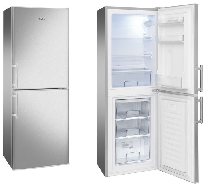 93 l / 45 l Kühl-Gefrierkombi freistehend 118 kWh Jahr  KGC384110E (Edelstahl) 