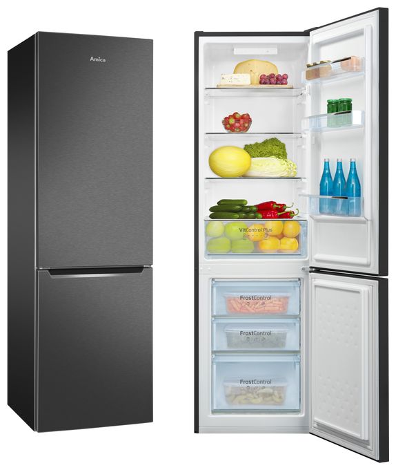 187 l / 75 l Kühl-Gefrierkombi freistehend 215 kWh Jahr  KGCL387150S (Schwarz) 