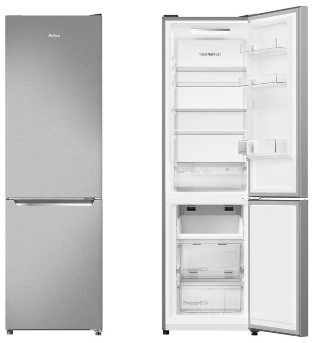 176 l / 75 l Kühl-Gefrierkombi freistehend NoFrost 188 kWh Jahr  KGCN 388 170 E (Edelstahl) 