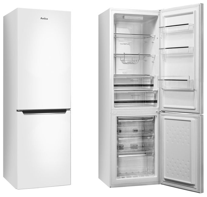 161 l / 70 l Kühl-Gefrierkombi freistehend NoFrost 220 kWh Jahr  KGCN387110W (Weiß) 