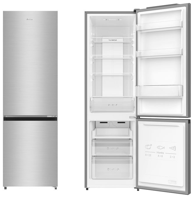 191 l / 71 l Kühl-Gefrierkombi freistehend NoFrost 219,4 kWh Jahr  KGCN387135E (Edelstahl) 