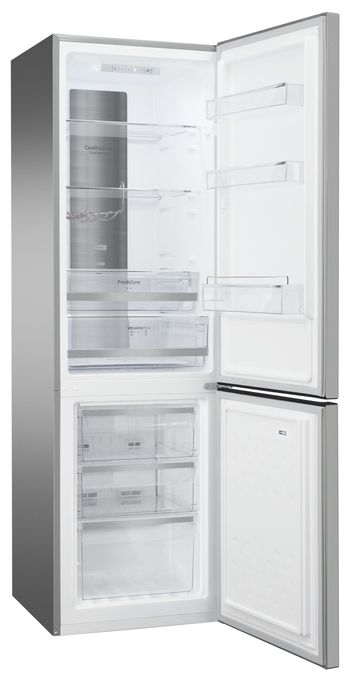 180 l / 70 l Kühl-Gefrierkombi freistehend NoFrost 174 kWh Jahr  KGCN388140E (Edelstahl) 