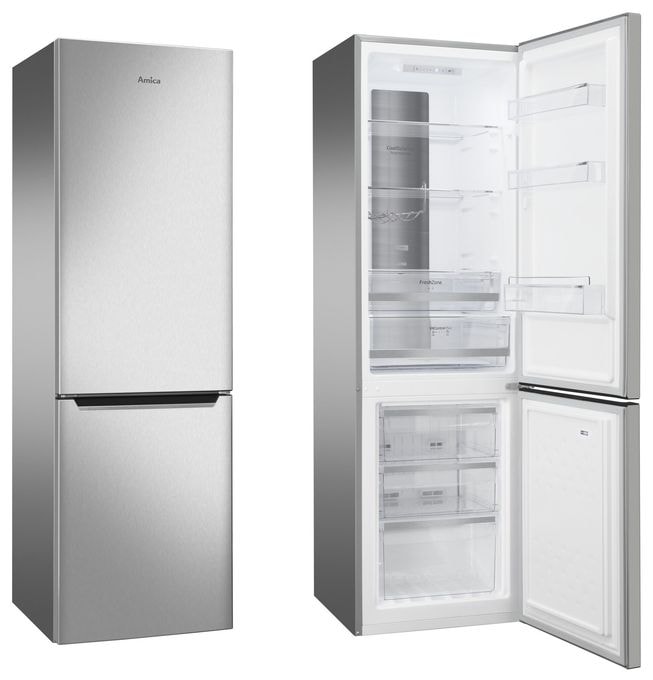 180 l / 70 l Kühl-Gefrierkombi freistehend NoFrost 140 kWh Jahr  KGCN388145E (Edelstahl) 