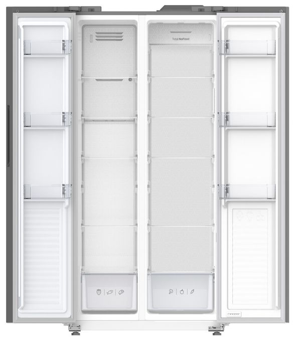 Side-by-Side Kühl-/ Gefrierkombination 261 l / 169 l 285,07 kWh NoFrost 1763 mm x 839 mm  SBSN397100E (Edelstahl) 