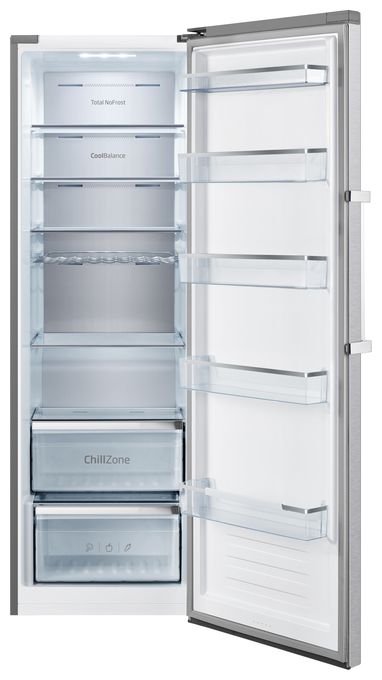 370 l / 370 l Kühlschrank freistehend EEK: E 143 kWh Jahr NoFrost  VKS358150E (Edelstahl) 