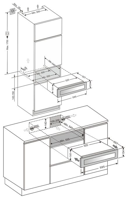 Weinkühler Integriert 5 Flasche(n) WK341400S 