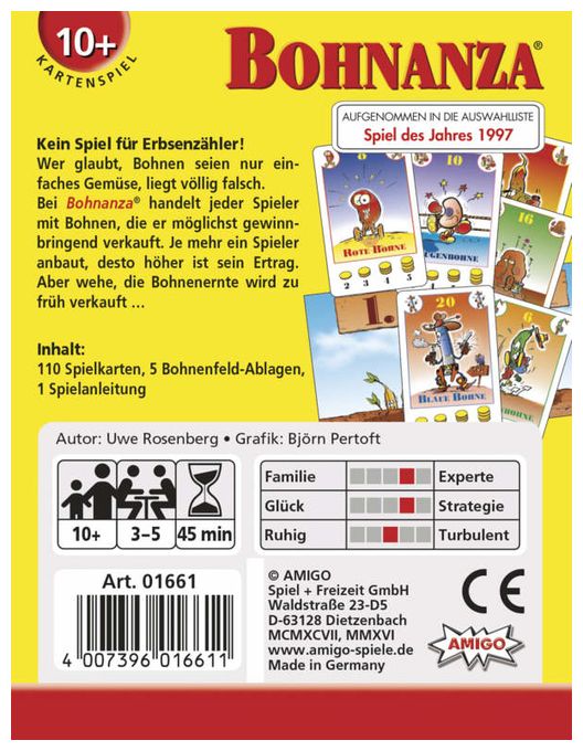 Kartenspiel bis zu 5 Spielern ab 10 Jahr(e) 01661 Bohnanza Relaunch 