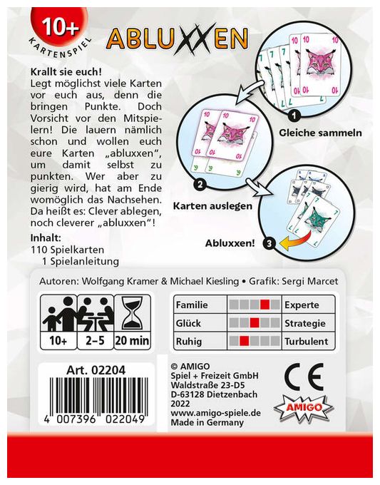 Kartenspiel bis zu 5 Spielern ab 10 Jahr(e) 02204 Abluxxen 