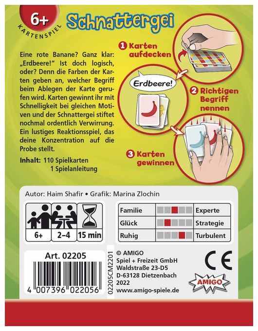 Kartenspiel bis zu 4 Spielern ab 6 Jahr(e) 02205 Schnattergei 