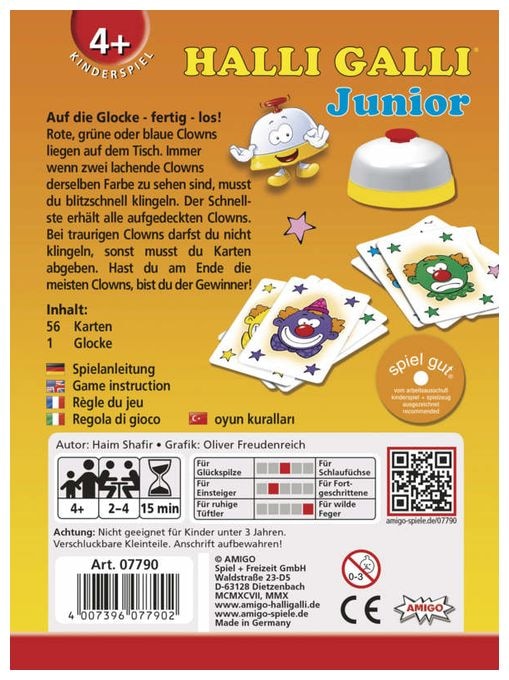 Kartenspiel bis zu 4 Spielern ab 4 Jahr(e) 07790 Halli Galli Junior 