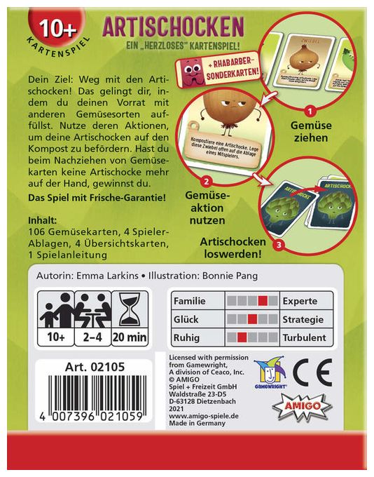 Kartenspiel bis zu 4 Spielern ab 10 Jahr(e) 2105 Artischocken 