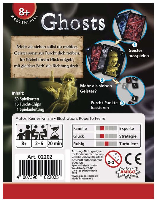 Kartenspiel bis zu 6 Spielern ab 8 Jahr(e) 2202 Ghosts 