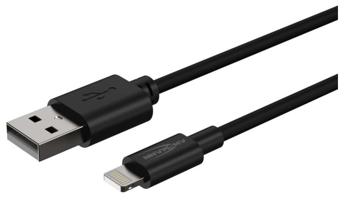Stecker Rundkabel Lightning auf USB A 1 m  1700-0131 (Schwarz) 