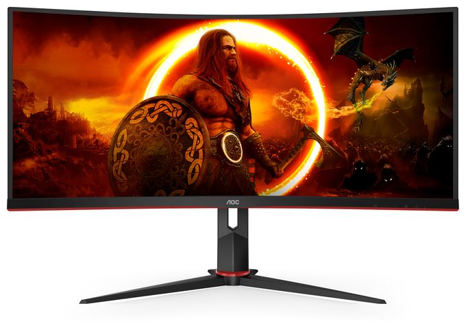 Quad HD Monitor 86,4 cm (34 Zoll) 21:9 5 ms 430 cd/m²  CU34G2XP (Schwarz, Rot) 