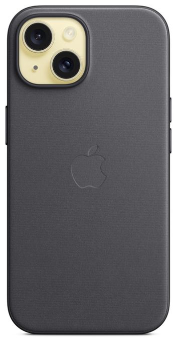 Cover für Apple iPhone 15  Feingewebe Case mit MagSafe (Schwarz) 