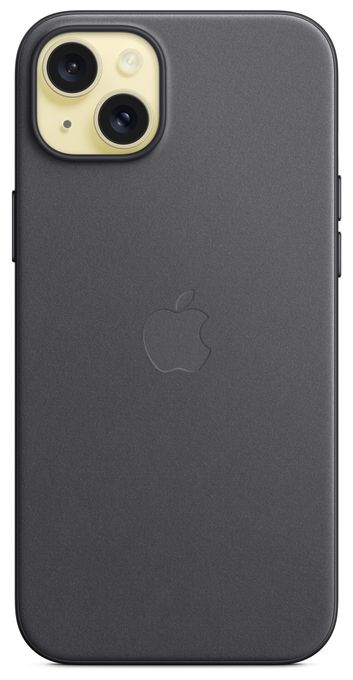 Cover für Apple iPhone 15 Plus  Feingewebe Case mit MagSafe (Schwarz) 