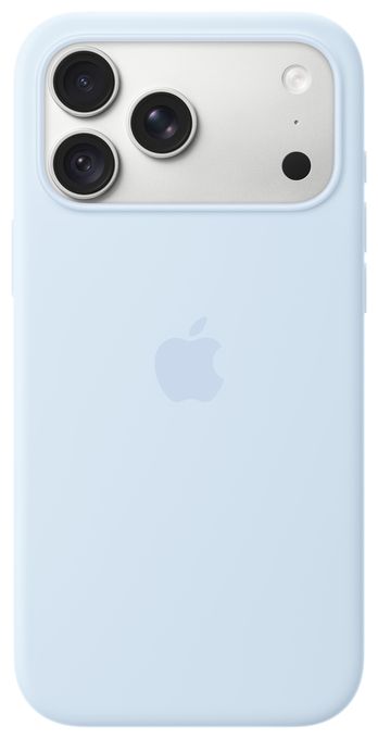 iPhone 18 Pro Max Silikon Case mit MagSafe - Klarblau 