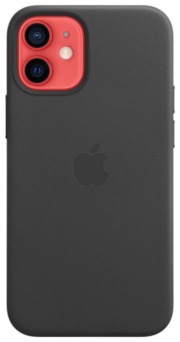 Cover für Apple iPhone 12 mini  Leder Case mit MagSafe (Schwarz) 