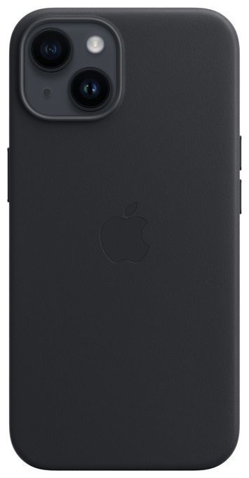 Cover für Apple iPhone 14  Leder Case mit MagSafe (Schwarz) 