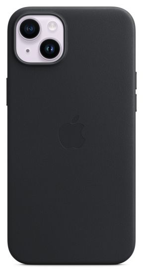 Cover für Apple iPhone 14 Plus  Leder Case mit MagSafe (Schwarz) 