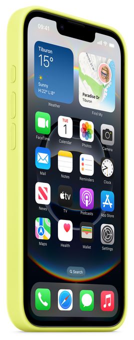 Cover für Apple iPhone 16e  Silicone Case (Gelb) 