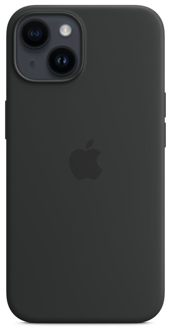 Cover für Apple iPhone 14  Silikon Case mit MagSafe (Schwarz) 