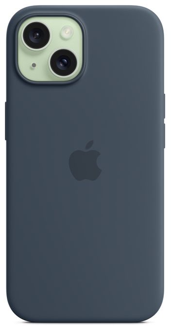 Cover für Apple iPhone 15  Silikon Case mit MagSafe (Navy) 