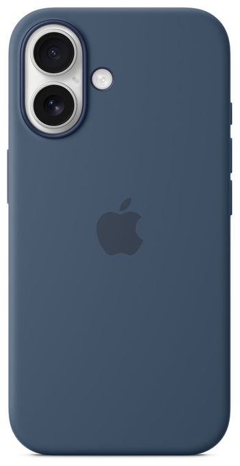 Cover für Apple iPhone 16  Silikon Case mit MagSafe (Blau) 