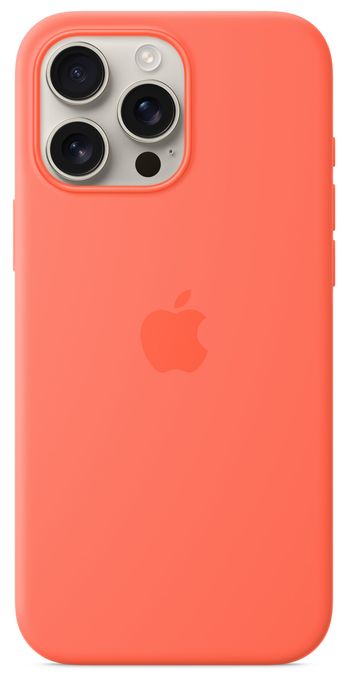 Cover für Apple iPhone 16 Pro Max  Silikon Case mit MagSafe (Orange) 