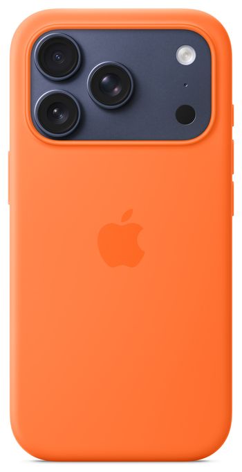 Cover für Apple iPhone 17 Pro  Silikon Case mit MagSafe (Orange) 