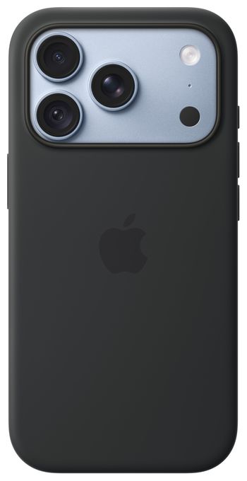 Cover für Apple iPhone 18 Pro  Silikon Case mit MagSafe (Schwarz) 