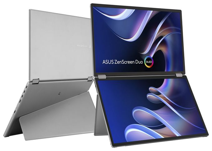 WUXGA Monitor 35,6 cm (14 Zoll) 16:10 1 ms 400 cd/m²  ZenScreen Duo OLED MQ149CD (Silber) 