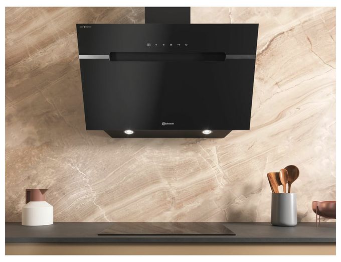 Abluft/Umluft Dunstabzugshaube/Esse Wand 90 cm (Schwarz) BHVS91F LTDPK 