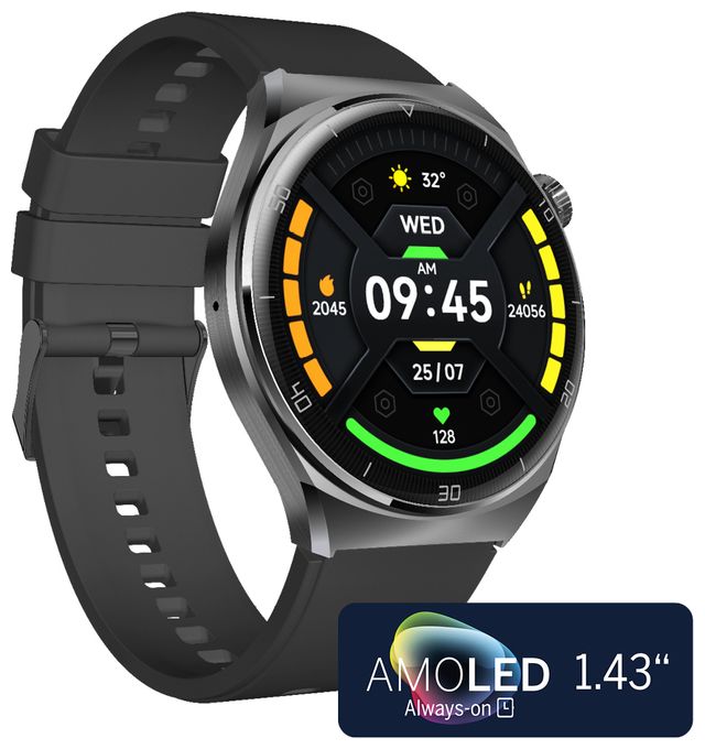 Smartwatch Rund IP67  401 (Silber) 