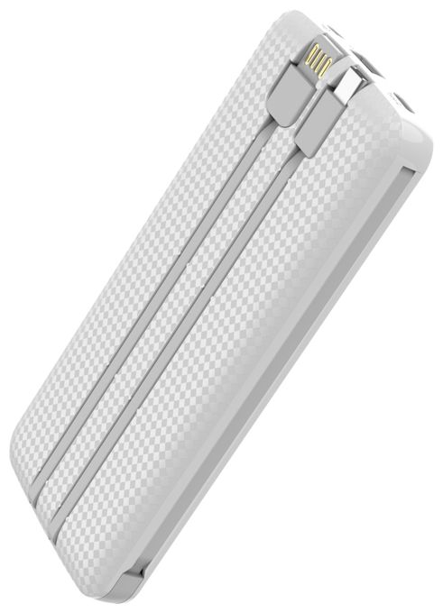 10000 mAh Powerbank USB Typ-A  Carbon 10 (Weiß) 