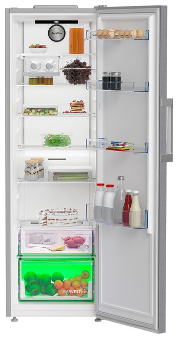 365 l / 365 l Kühlschrank freistehend EEK: E 143 kWh Jahr NoFrost  B3RMLNE444HXB (Edelstahl) 