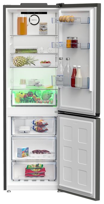 210 l / 106 l Kühl-Gefrierkombi freistehend NoFrost 165 kWh Jahr  B5RCNA366HG (Grau) 