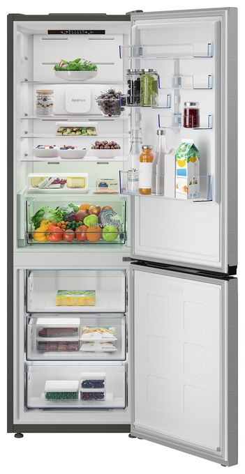 252 l / 118 l Kühl-Gefrierkombi freistehend NoFrost 207 kWh Jahr  B5RCNA376HXB (Silber) 