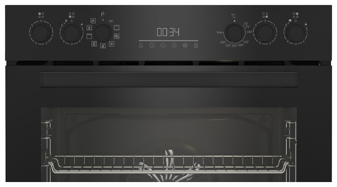 Herdset groß AutoClean SteamShine mit Glaskeramik Kochfeld BBUM17320B 