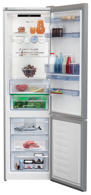 253 l / 109 l Kühl-Gefrierkombi freistehend NoFrost 258 kWh Jahr  RCNA406E40DZXBN (Edelstahl) 