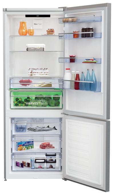 356 l / 158 l Kühl-Gefrierkombi freistehend NoFrost 243 kWh Jahr  RCNE560E50ZXPN (Edelstahl) 