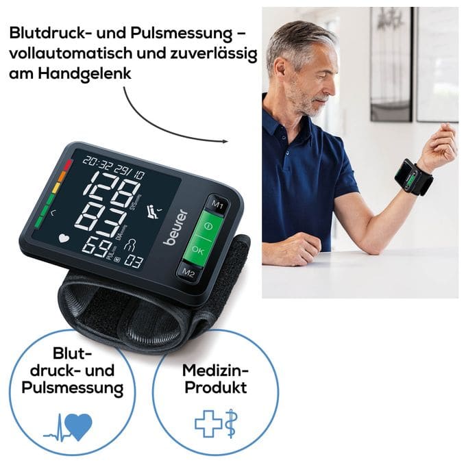 BC 87 Bluetooth Handgelenk-Blutdruckmessgerät 
