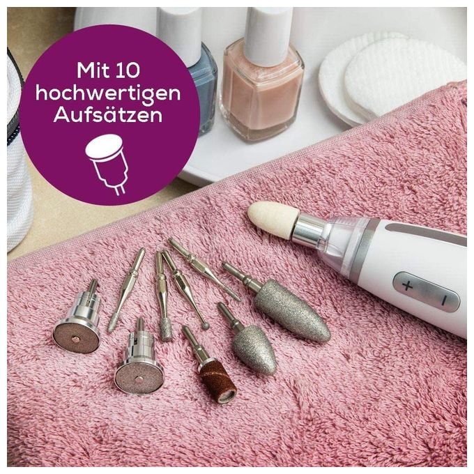MP62 Maniküre-/Pediküre Set mit Licht 10 Profi-Aufsätze 