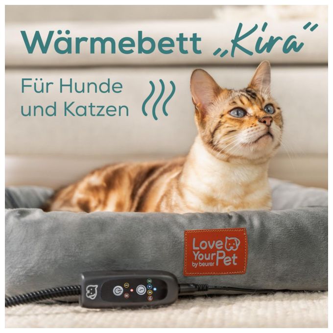  PP250 Kira Wärmebett für Katze & Hunde (Grau) 