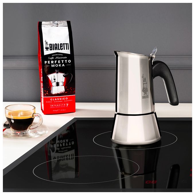 6 Tassen Filterkaffeemaschine  Venus Espressokocher (Silber) 