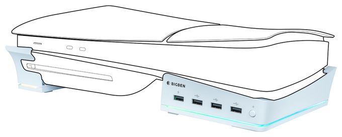 PlayStation 5 Slim  Horizontale Hub-Station PS5 (Weiß) 