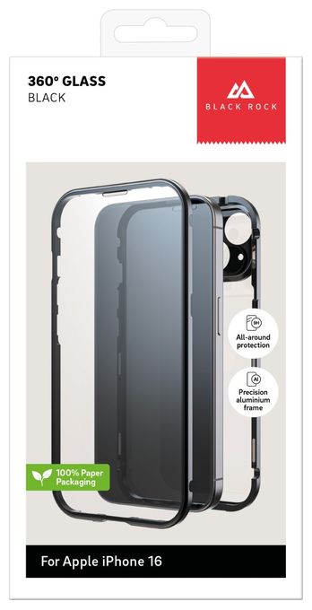 Cover für Apple iPhone 16  360° Glass (Schwarz) 
