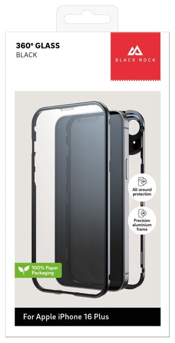 Cover für Apple iPhone 16 Plus  360° Glass (Schwarz) 