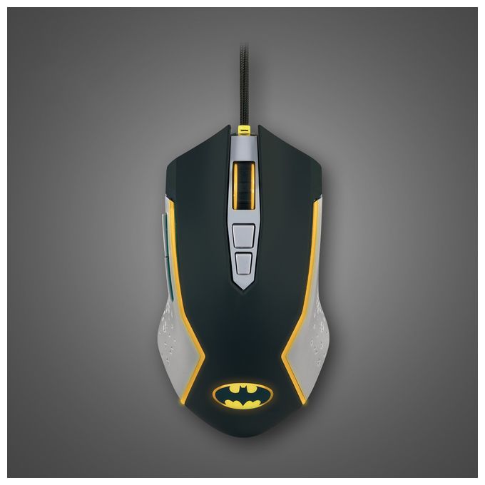 8000 DPI Gaming Maus  DC Batman (Schwarz, Grau, Gelb) 