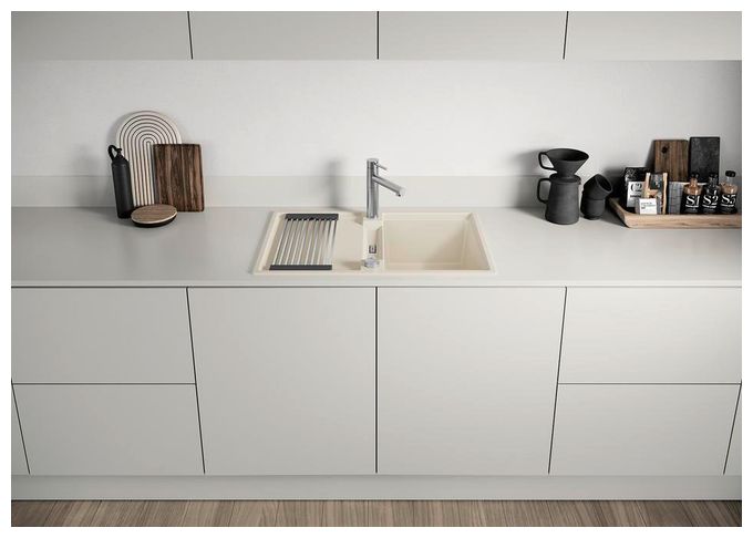 Silgranit 1 Becken  ADIRA 45 S Einbauspüle für 45 cm Unterschrank (Weiß) 